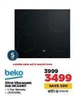 HiFi Corp Beko 60cm Vitroceramic Hob HIC64401 offer