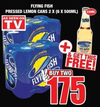 Boxer FLYING FISH Pressed Lemon Cans 2 x (6 x 500ml) offer