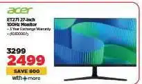 HiFi Corp Acer ET271 27-inch 100Hz Monitor offer