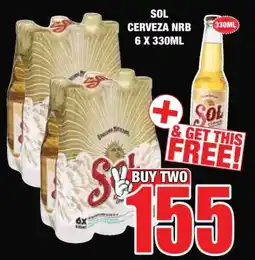 Boxer SOL CERVEZA NRB 6 X 330ML offer