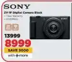 HiFi Corp SONY ZV-1F Digital Camera Black offer