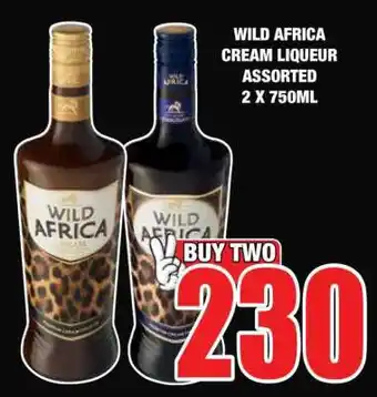 Boxer WILD AFRICA CREAM LIQUEUR ASSORTED 2 X 750ML offer