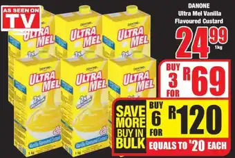 Boxer Danone Ultra Mel Vanilla Flavoured Custard offer