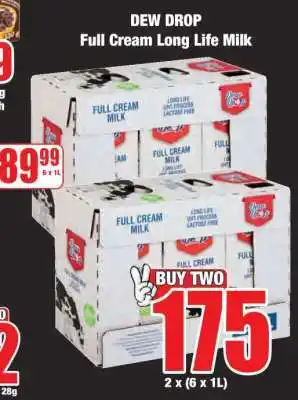 Boxer DEW DROP Full Cream Long Life Milk offer