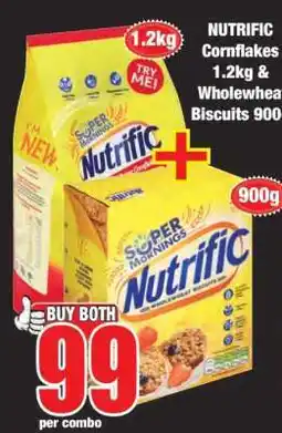 Boxer NUTRIFIC Cornflakes 1.2kg & Wholewheat Biscuits 900 offer