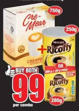 Boxer Cre-Mear + Nescafe Ricoffy offer