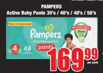 Boxer PAMPERS Active Baby Pants 35's / 40's / 48's / 56's offer