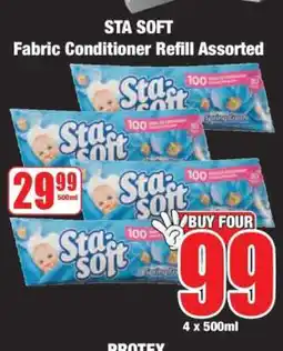 Boxer STA-SOFT Fabric Conditioner Refill Assorted offer