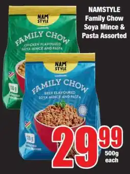 Boxer NAMSTYLE Family Chow Soya Mince & Pasta Assorted offer