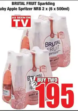 Boxer BRUTAL FRUIT SPARKLING RUBY APPLE SPRITZER NRB 2 X (6 X 500ML) offer