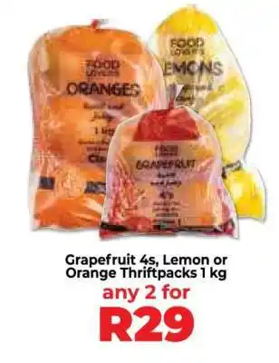 Food Lover's Market Grapefruit 4s, Lemon or Orange Thriftpacks 1 kg offer
