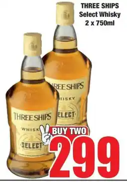 Boxer THREE SHIPS Select Whisky 2 x 750ml offer