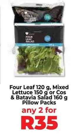 Food Lover's Market Four Leaf 120 g, Mixed Lettuce 150 g or Cos & Batavia Salad 160 g Pillow Packs offer