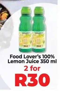 Food Lover's Market Food Lover’s 100% Lemon Juice 350 ml offer