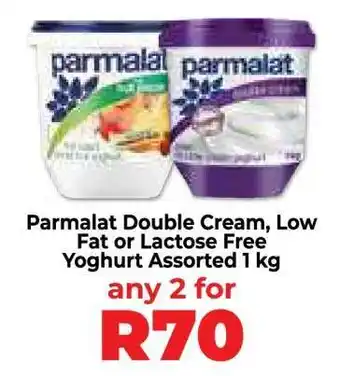 Food Lover's Market Parmalat Double Cream, Low Fat or Lactose Free Yoghurt Assorted 1 kg offer