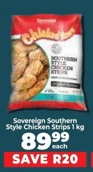 Food Lover's Market Sovereign Southern Style Chicken Strips 1 kg offer