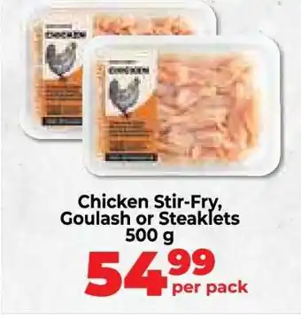 Food Lover's Market Chicken Stir-Fry, Goulash or Steaklets offer