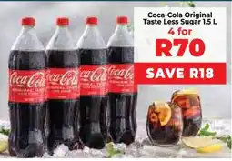 Food Lover's Market Coca-Cola Original Taste Less Sugar 1.5 L offer