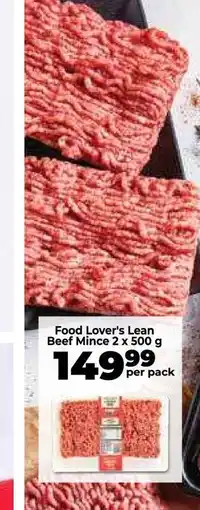Food Lover's Market Food Lover's Lean Beef Mince 2 x 500 g offer