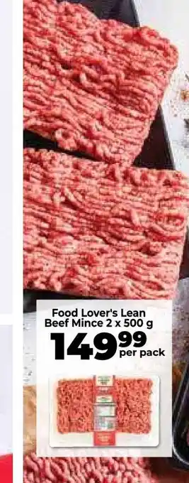 Food Lover's Market Food Lover's Lean Beef Mince 2 x 500 g offer