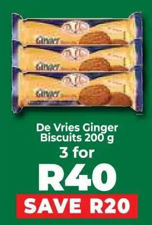 Food Lover's Market De Vries Ginger Biscuits 200 g offer