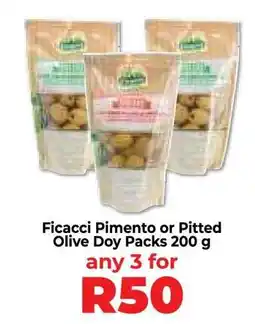 Food Lover's Market Ficacci Pimento or Pitted Olive Doy Packs 200 g offer