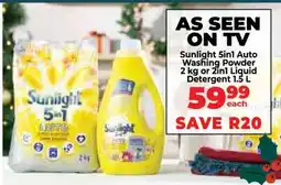 Food Lover's Market Sunlight 5in1 Auto Washing Powder or 2in1 Liquid Detergent offer