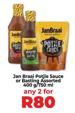 Food Lover's Market Jan Braai Potjie Sauce or Basting Assorted offer