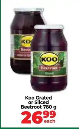 Food Lover's Market Koo Grated or Sliced Beetroot 780 g offer