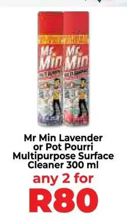 Food Lover's Market Mr Min Lavender or Pot Pourri Multipurpose Surface Cleaner 300 ml offer