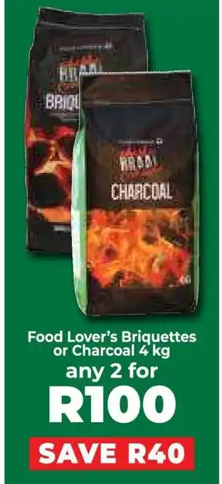 Food Lover's Market Food Lover’s Briquettes or Charcoal 4 kg offer