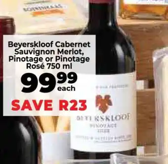 Food Lover's Market Beyerskloof Cabernet Sauvignon Merlot, Pinotage or Pinotage Rosé 750 ml offer