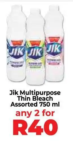 Food Lover's Market Jik Multipurpose Thin Bleach Assorted 750 ml offer