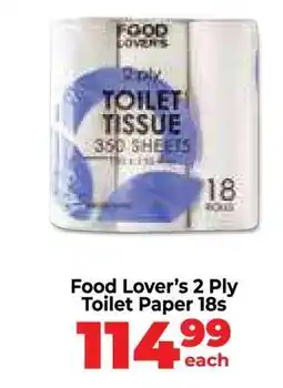 Food Lover's Market Food Lover’s 2 Ply Toilet Paper 18s offer