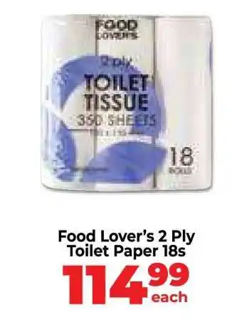 Food Lover's Market Food Lover’s 2 Ply Toilet Paper 18s offer