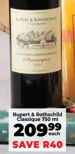 Food Lover's Market Rupert & Rothschild Classique 750 ml offer