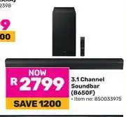 Game Samsung 3.1 Channel Soundbar B650F offer