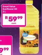 Game Great Value Sunflower Oil-2L Each offer