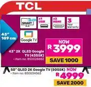 Game TCL 43 (109cm) 2K QLED Google TV 43S5K offer