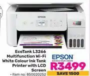Game Epson Eco Tank L3266 Multifunction WiFi White Colour Ink Tank Printer With LCD Screen offer