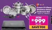 Game Tissolli Crown 21 Piece Stainless Steel Cookware Set-Per Set offer