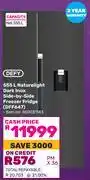 Game Defy 555L Naturelight Dark Inox Side By Side Freezer/Fridge DFF647 offer