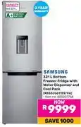 Game Samsung 321L Bottom Freezer/Fridge With Water Dispenser & Cool Pack RB33J3611S9/FA offer
