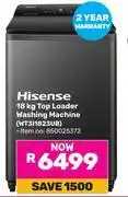 Game Hisense 18Kg Top Loader Washing Machine WT3I1823UB offer