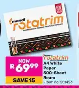 Game Mondi Rotatrim A4 White Paper 500 Sheet Ream offer