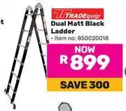 Game Tradequip Dual Matt Black Ladder offer