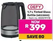 Game Defy 1.7L Tinted Glass Kettle WK5300G offer