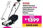 Game Ryobi 1200W Electric Lawnmower Plus 300W Electric Line Trimmer Combo offer