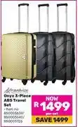 Game Travelwize Onyx 3 Piece ABS Travel Set-Per Set offer