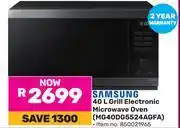 Game Samsung 40L Grill Electronic Microwave Oven MG40DG5524AGFA offer